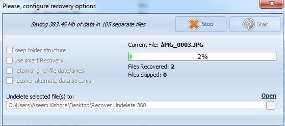 undelete 360 recover files