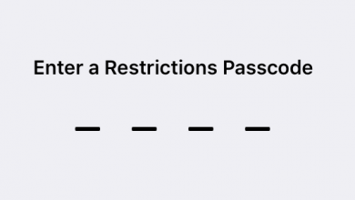 enter passcode enable restrictions