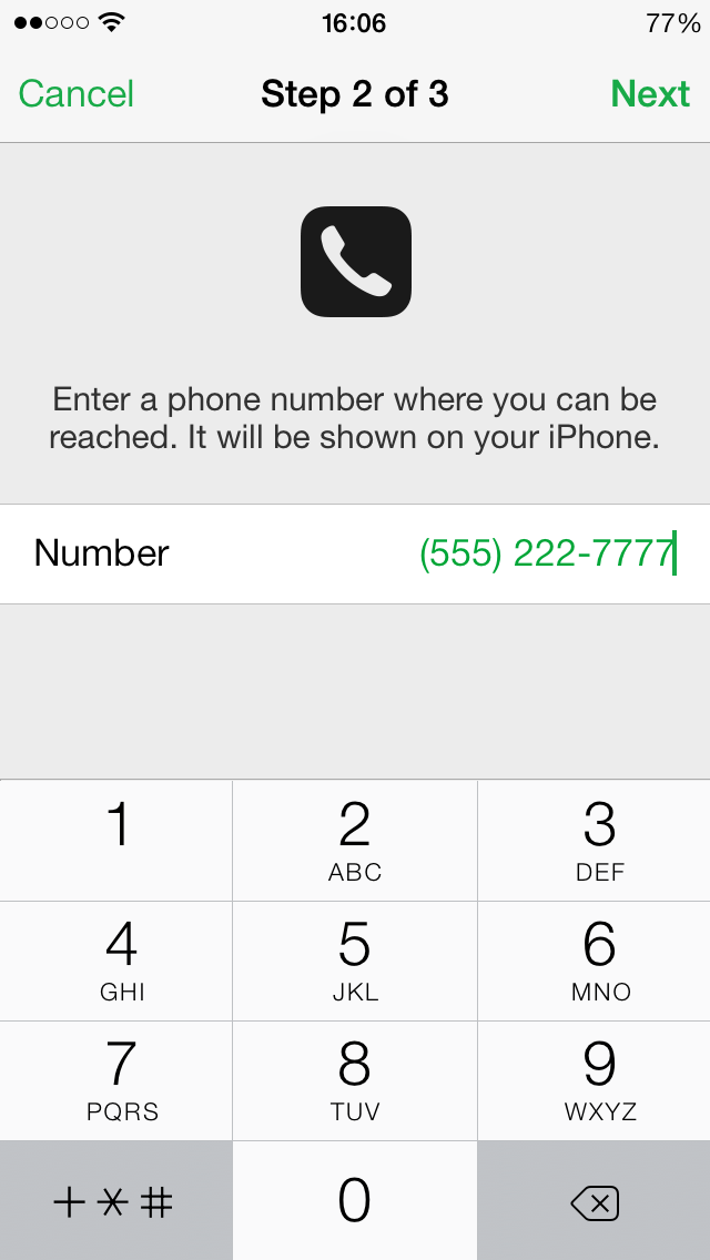 Lost Mode phone number