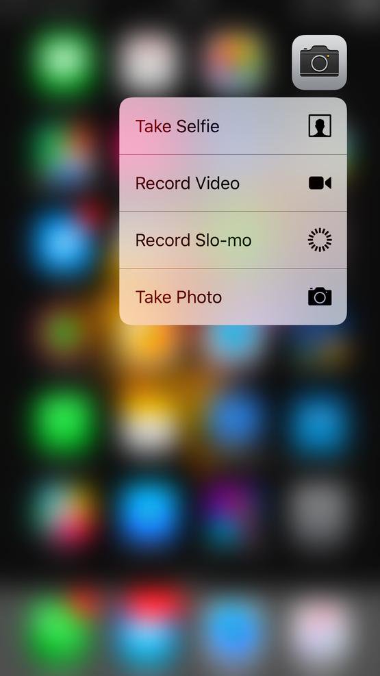 Quickly jump to a specific shooting mode with 3D Touch