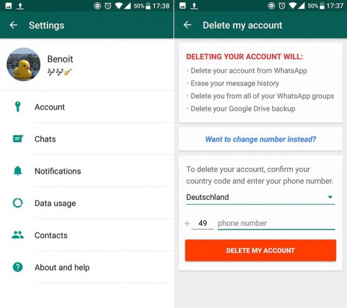 Whatsapp tips and tricks-deactivate