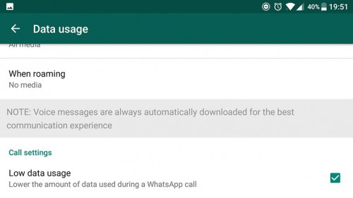 Whatsapp tips and tricks-Low data usage