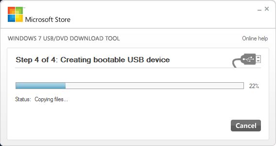 creating bootable USB device