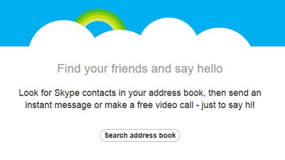 Click "Search address book" to import your contacts.