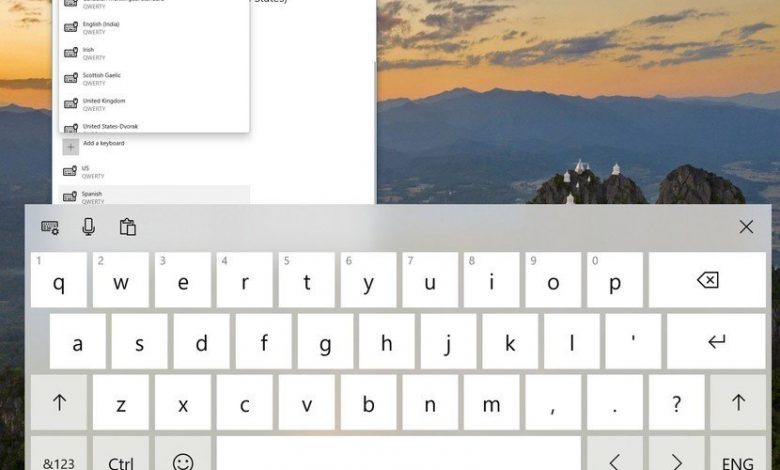 Windows 10 change keyboard layout