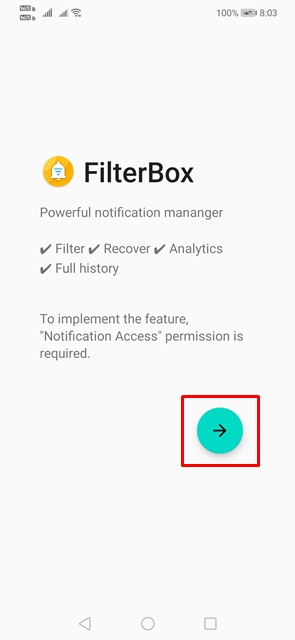 برنامه filterbox را باز کنید 