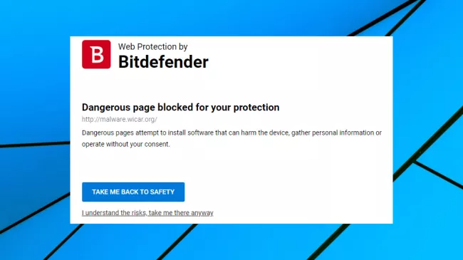 web protection by bitdefender