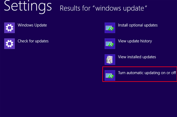 Turn automatic updates on or off