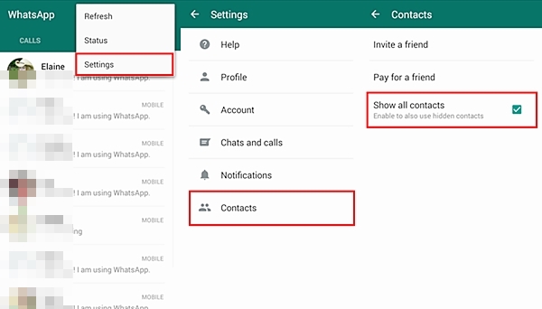 fix whatsapp problems-Can’t see contacts