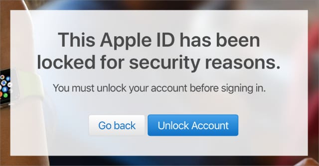 this account has been locked disabled apple id mes