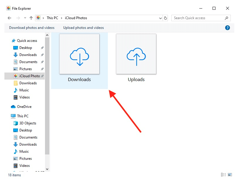 access iCloud storage on windows