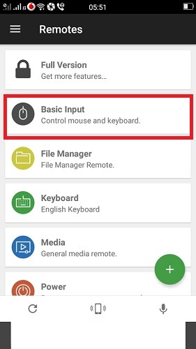 Android Mouse Basic Input