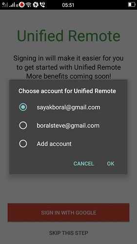 Android Mouse Unified Remote Email