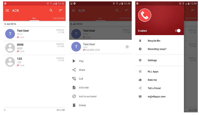 Call recorder (ACR) for Android