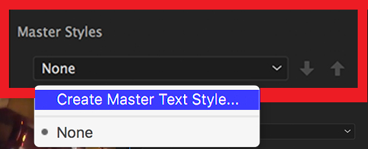 Create Master Text Style