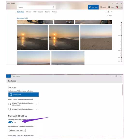 Show cloud-only content from OneDrive
