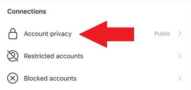 tap on Account Privacy