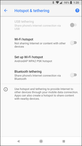 Tethering & portable hotspot