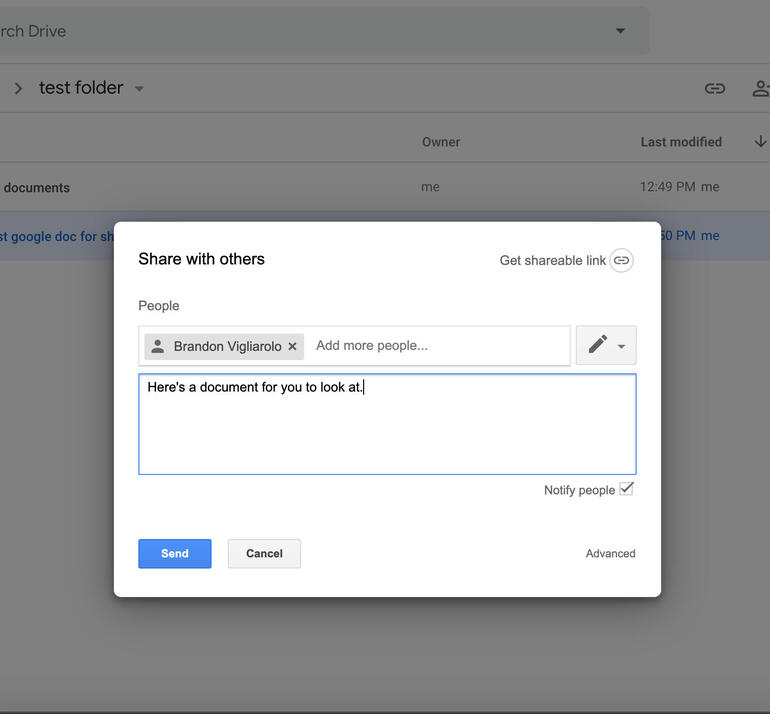 نحوه اشتراک گذاری یک سند یا پوشه در Google Drive-2