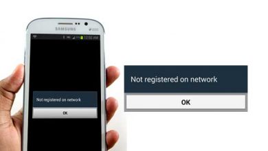 not registered on network