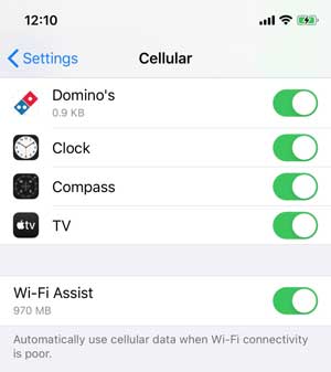 غیرفعال کردن Wi-Fi Assist را در Apple iPhone