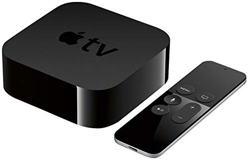 Apple TV 4K HD 32GB Streaming Media Player HDMI with Dolby Digital and Voice search by Asking the Siri Remote, Black, MQD22LL/A-32G (Renewed)