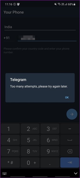 Fix Telegram Wont Send Code Error 6