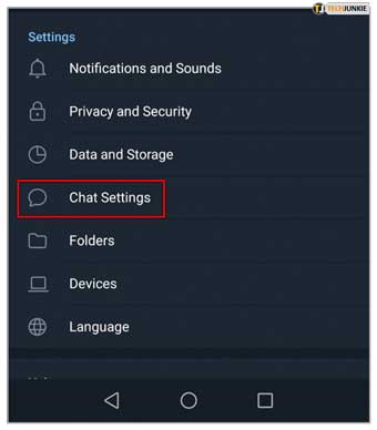 tap on Chat Settings