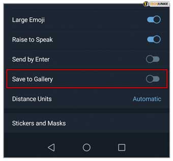 turn off save to gallery