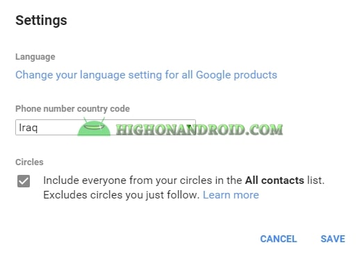 بخش تنظیمات در مخاطبان گوگل 
