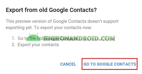 GO TO OLD GOOGLE CONTACTS