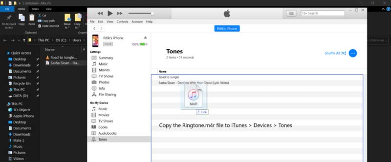 Ringtone را به iPhone وارد کرده و همگام سازی کنید-2