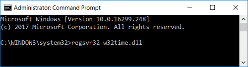 Re-register Windows Time DLL to Fix Windows 10 Clock Time Wrong