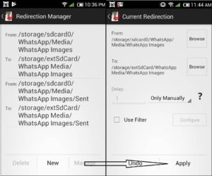 set delay time to redirect whatsapp media files to sd card