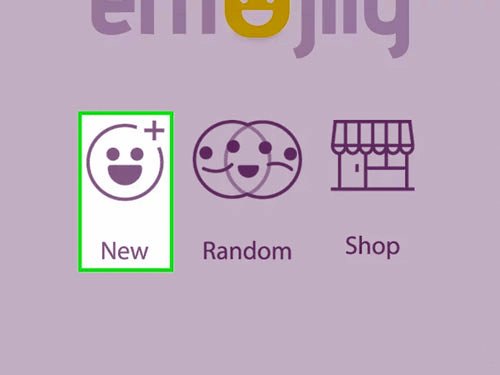 Emojily را باز کنید وروی گزینه new کلیک کنید