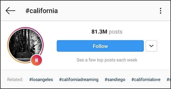#california (posts over 81.3 million)