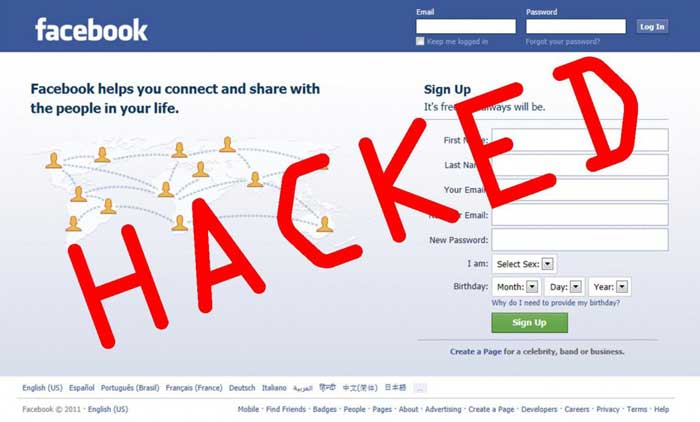 فیسبوک هک شده