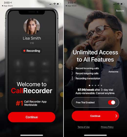 Call Recorder App: RecMyCalls