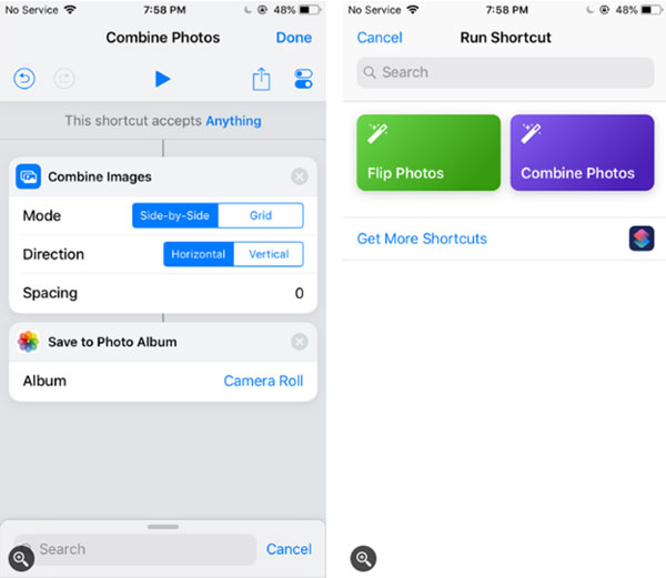 نحوه ترکیب عکس ها با استفاده از Shortcuts در آیفون
