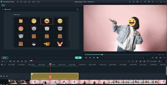 تغییر چهره در ویدیو با اپلیکیشن Filmora -2