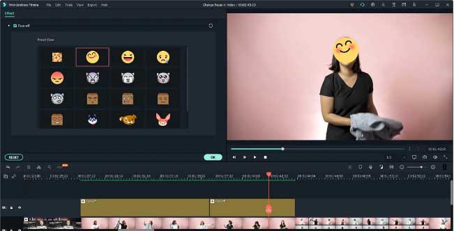 تغییر چهره در ویدیو با اپلیکیشن Filmora -3