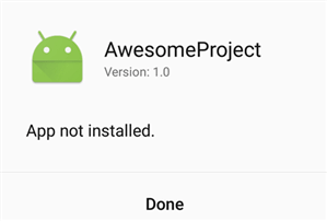 App not installed