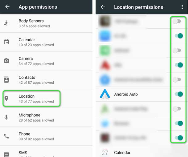 سپس گوشی خود را ریستارت کنید و پس از راه اندازی مجدد، مجوز موقعیت مکانی اپلیکیشن های Waze، Android Auto و Google Maps را دوباره فعال کنید.