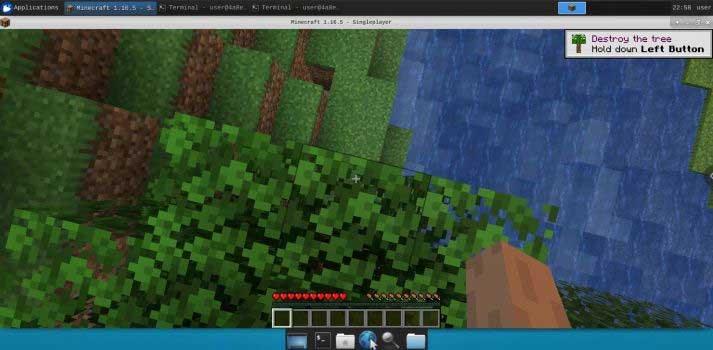 روی Play/Play Demo World کلیک کنید تا Minecraft World بارگیری شود.