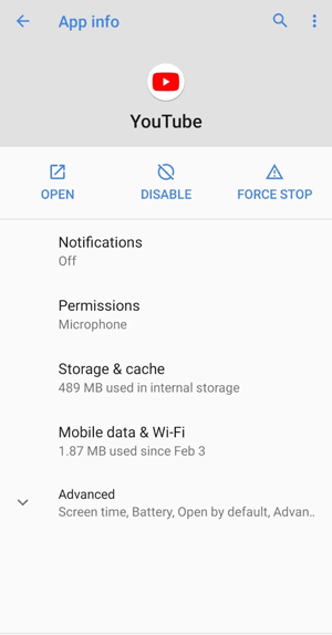 روی Storage & Cache کلیک کنید.