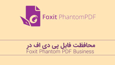 محافظت فایل در نسخه بیزینس foxit