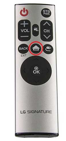 در کنترل تلویزیون تان دکمه Home را فشار بدهید.