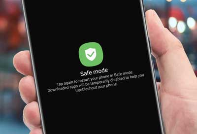 بر روی Safe Mode ضربه بزنید.