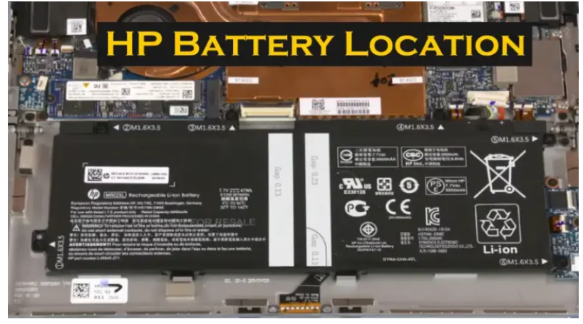 hp battery location