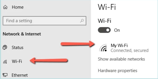 samsung wifi connection